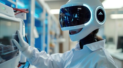 Aufkleber - Medical worker using technology smart robot AIConcept of healthcare and medical AI technology services and advance of technology Artificial Intelligence for future healthcare : Generative AI