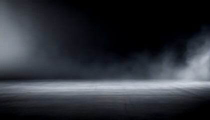 shadowy concrete floor with mist, atmospheric texture background