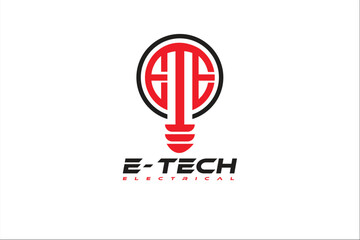 Poster - ETE letter logo Blab design. ETE unique design. ETE.