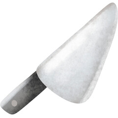 cartoon kitchen knife with dark grey handle