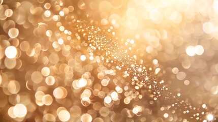 Fototapete - Elegant beige bokeh abstract background Delicate blurred wallpaper texture Template with defocused bokeh lights and copy space for business website design Banner social media advertisi : Generative AI