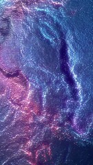 Poster - Space flight through nebula. Space travel. Space animation background with purple nebula, many stars for different projects