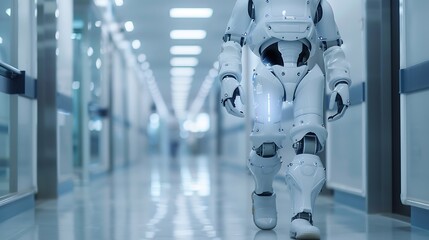 Aufkleber - Medical worker using technology smart robot AIConcept of healthcare and medical AI technology services and advance of technology Artificial Intelligence for future healthcare : Generative AI
