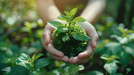 green planet in your hands save earth environment and health concept inspire inclusion 2024 womens d