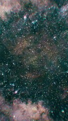 Poster - A journey through space, starting with flying through star fields and nebulas. Moving Through the Stellar Space. Space tunnel or time warp, traveling in space with stars.