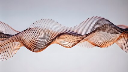 Poster - Abstract digital wave of particles. Futuristic point wave. Technology background. Wave with moving dots and lines. Particle flow