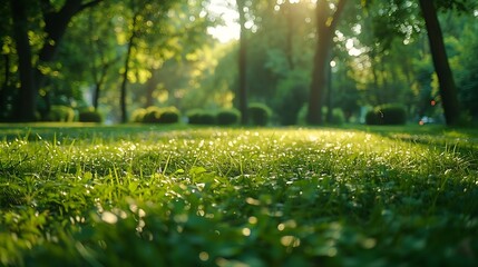 Poster - Green areas and woods in city parks : Generative AI