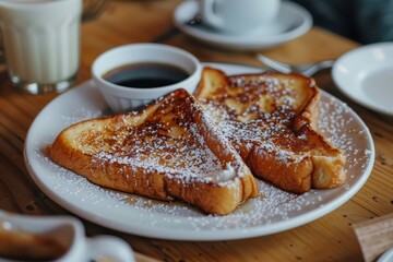 Wall Mural - Breakfast of French toast on plate