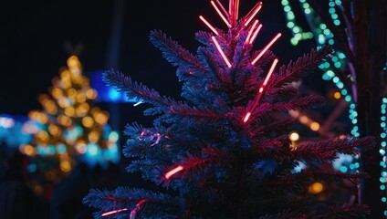 Christmas tree neon light