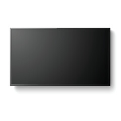 Wall Mural - A slim, modern rectangular monitor with a black frame and shadow. Vector illustration