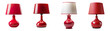 © Newton - Collection set of Red lamps isolated on transparent background