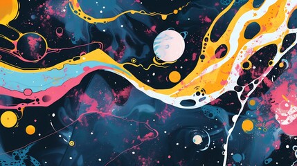 Wall Mural - Cosmic Swirls of Color