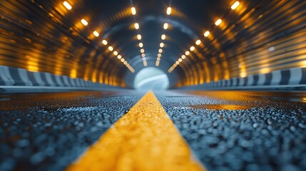 Poster - Very long tunnel pedestrian crossing : Generative AI