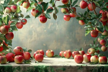 Wall Mural - Autumnal Abundance: Apples Ready for Harvest