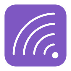 Canvas Print - Wifi icon vector image. Can be used for Live Streaming.