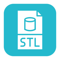 Canvas Print - STL File icon vector image. Can be used for Additive Maufacturing.