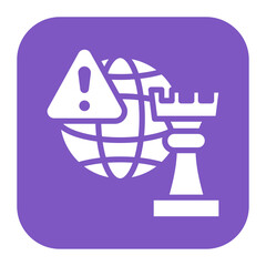 Sticker - Geopolitical Risks icon vector image. Can be used for Business Risks.