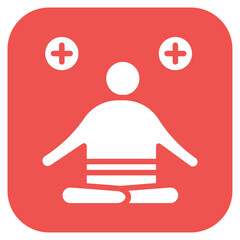 Sticker - Meditation icon vector image. Can be used for Physical Wellbeing.