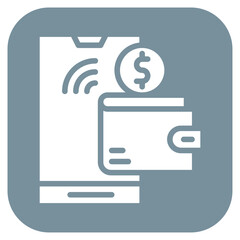 Sticker - Digital Wallet icon vector image. Can be used for Digital Disruption.