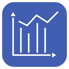 Canvas Print - Bar Chart icon vector image. Can be used for Market Research.