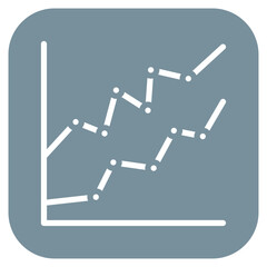 Canvas Print - Line Chart icon vector image. Can be used for Market Research.