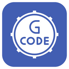 Wall Mural - G Code icon vector image. Can be used for 3d Printing.