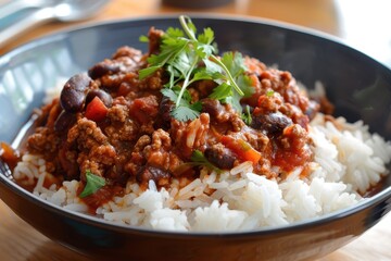 spicy meat stew with rice