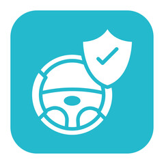 Wall Mural - Driver Safety icon vector image. Can be used for Driving School.