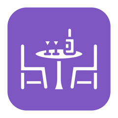 Poster - Cruise Dining Table icon vector image. Can be used for Cruiser.