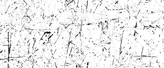 Wall Mural - Vector black scratches texture on white grunge texture Transparent background.