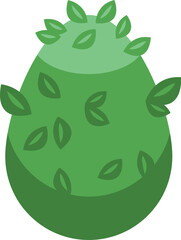 Poster - Green egg covered with leaves symbolizing ecology and sustainability