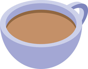 Wall Mural - Blue cup containing steaming hot coffee, perfect for representing breakfast beverages