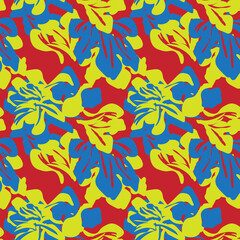 Poster - Colourful Abstract Floral Seamless Pattern Design