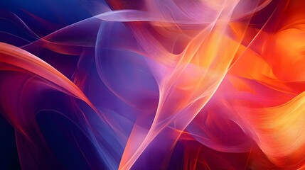 Wall Mural - 91. geometric abstraction featuring fluid lines and ethereal light effects