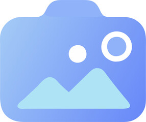 the photo icon, icon colored shapes gradient