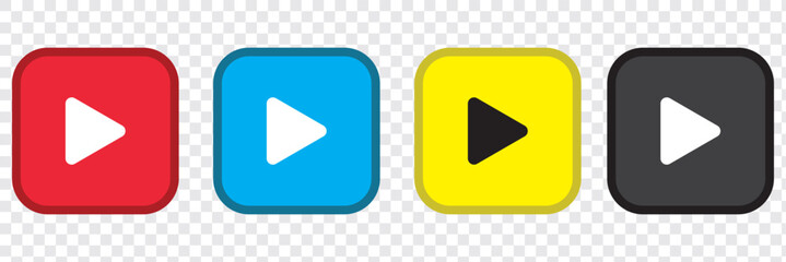 Poster - play button vector icon. play icon. eps 10.