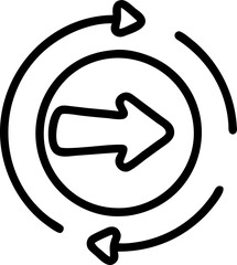 movement, icon outline