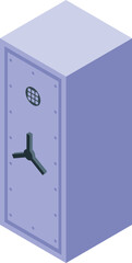 Poster - Metal safe deposit box securing valuables with a combination lock, providing security and peace of mind