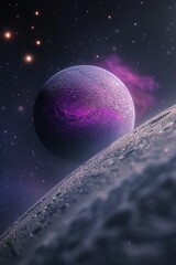 Wall Mural - cosmic journey: a celestial dance of planets and nebulae