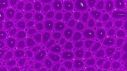 Aufkleber - Stylized 3d rendering loop animation of organic cells moving under a microscope