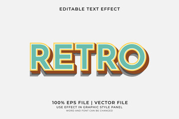 Poster - 3D Retro Vintage Text effect editable vector