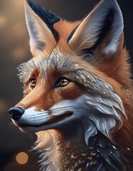 Wall Mural - red fox portrait