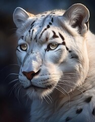 Wall Mural - Portrait of a snow leopard 