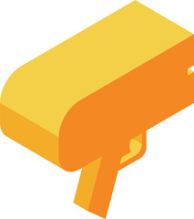 Poster - Simple yellow speed camera monitoring traffic and fining speeding vehicles