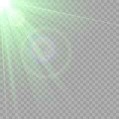 Wall Mural - Glowing light explodes on a transparent background. Sparkling magical dust particles. Bright Star. Transparent shining sun, bright flash. Vector sparkles.