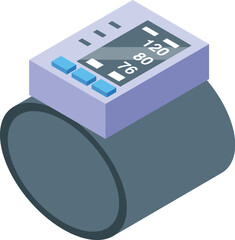 Poster - Digital blood pressure monitor displaying blood pressure reading