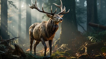 Poster - deer in the woods