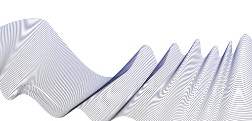 Poster - abstract background blue pattern of lines .Wavy abstract stripes. Vector Illustration 