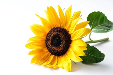 Wall Mural - Sunflower isolated on a white background