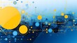 © plaksa - yellow and blue Abstract technology background circles digital hi-tech technology design background. concept innovation. vector illustration